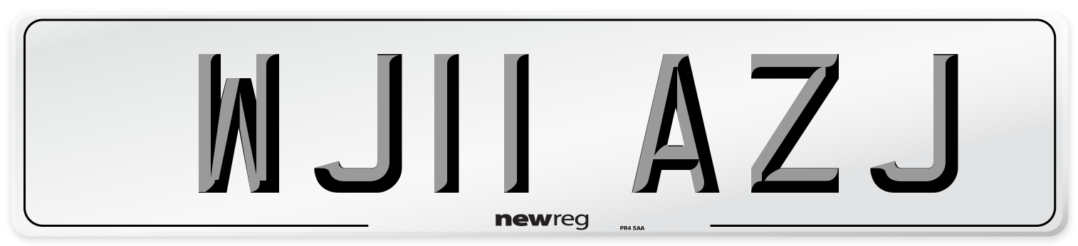 WJ11 AZJ Number Plate from New Reg